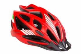 Шлем велосипедный с козырьком СIGNA WT-036 (HEAD-013) - красный, М (54-57см)