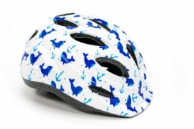 Шлем велосипедный детский FSK KY501 (HEAD-028) - бело-голубой, (3-8 лет)