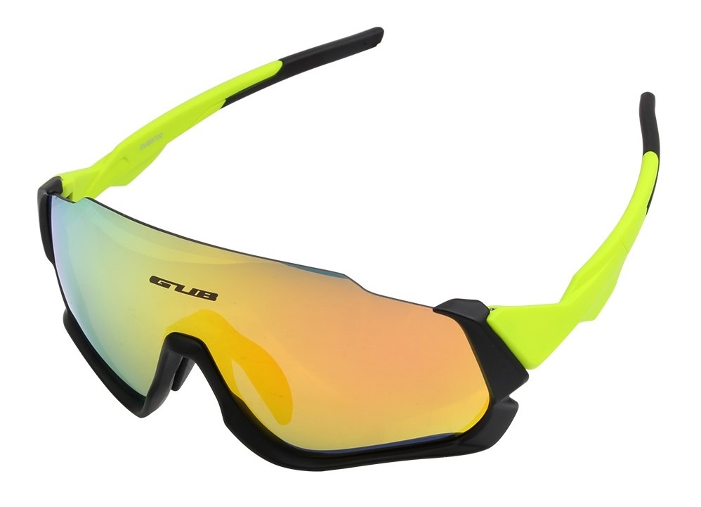 

Очки велосипедные со сменными линзами GUB 5700 Anti Fog (GLA-015), салатовые, Салатовый