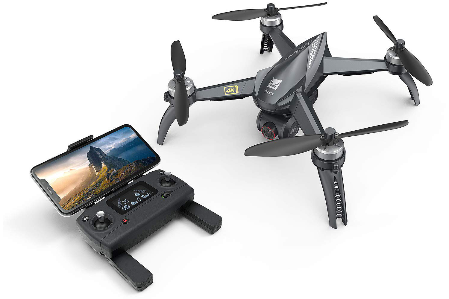 

Квадрокоптер радиоуправляемый MJX Bugs B5W - 4K, Черный