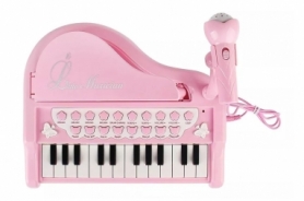 Детское пианино синтезатор Baoli "Маленький музикант" с микрофоном 24 клавиши (розовый) - Фото №3