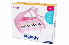 Детское пианино синтезатор Baoli "Маленький музикант" с микрофоном 24 клавиши (розовый) - Фото №4