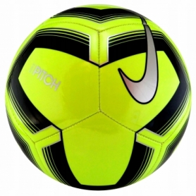 Мяч футбольный Nike Pitch Training (SC3893-703) - салатовый, №5 - Фото №3