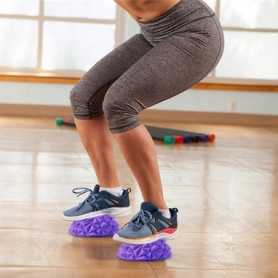 Полусфера массажная балансировочная (массажер для ног, стоп) Springos Balance Pad (FA0046) - фиолетовая, 16 см - Фото №4