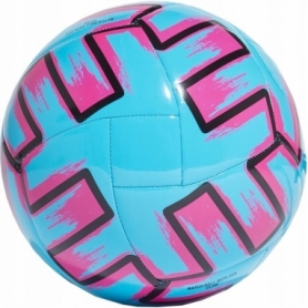 Мяч футбольный Adidas Uniforia Club (FH7355) - голубой, №5 - Фото №3
