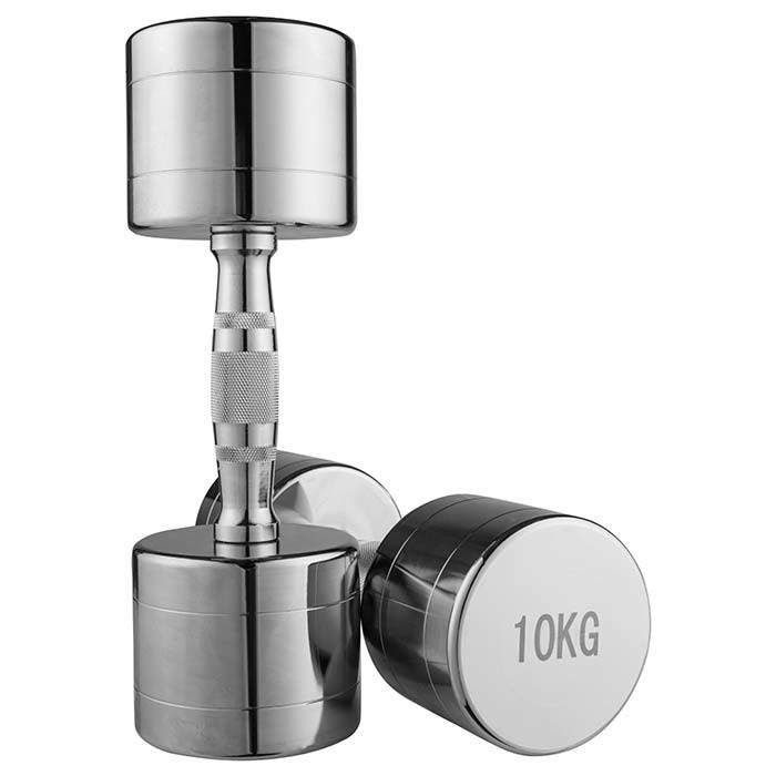 

Гантель для фитнеса хромированная Iron Master, 10 кг (80034B-10), Серый