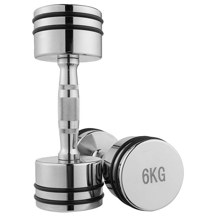 

Гантель для фитнеса хромированная Iron Master, 6 кг (80034D-6), Серый