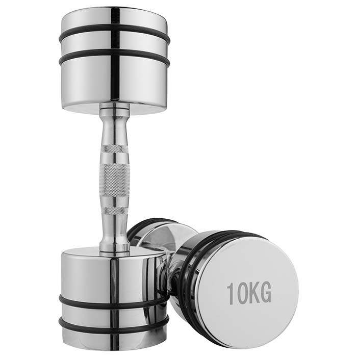 

Гантель для фитнеса хромированная Iron Master, 10 кг (80034D-10), Серый