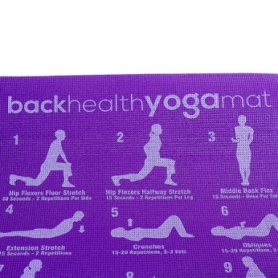 Килимок для фітнесу (йога-мат) Back Health фіолетовий, 173х61х0,6 см (5415-17V) - Фото №2