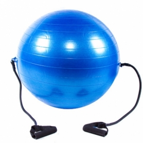 Распродажа*! Мяч для фитнеса (Anti-burst) с эспандером IronMaster (IR97407), 65см - Фото №2