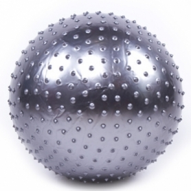 М'яч для фітнесу масажний Royal сріблястий, 65 см (5415-2GR)