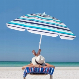 Зонт пляжный с регулируемой высотой Springos (BU0006) - голубой, 160 см - Фото №6