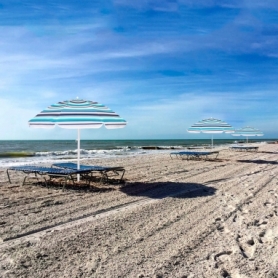 Парасолька пляжна з регульованою висотою Springos (BU0006) - блакитний, 160 см - Фото №9