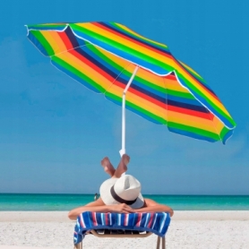 Зонт пляжный с регулируемой высотой и наклоном Springos (BU0009) - цветной, 180 см - Фото №3