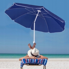 Зонт пляжный с регулируемой высотой и наклоном Springos (BU0007) - синий, 180 см - Фото №2