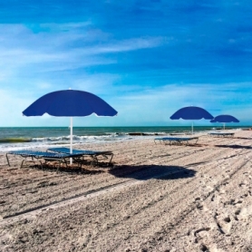 Зонт пляжный с регулируемой высотой и наклоном Springos (BU0007) - синий, 180 см - Фото №3