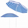 Зонт пляжный с регулируемой высотой и наклоном Springos (BU0008) - бело-синий, 180 см