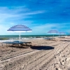 Парасолька пляжна з регульованою висотою і нахилом Springos (BU0008) - біло-синій, 180 см - Фото №5