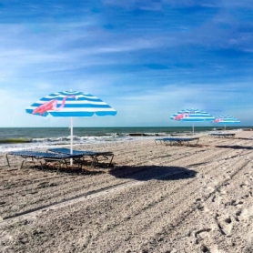 Зонт пляжный с регулируемой высотой и наклоном Springos (BU0013) - голубой, 180 см - Фото №3