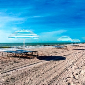 Зонт пляжный с регулируемой высотой и наклоном Springos 220 см BU0011 - Фото №6