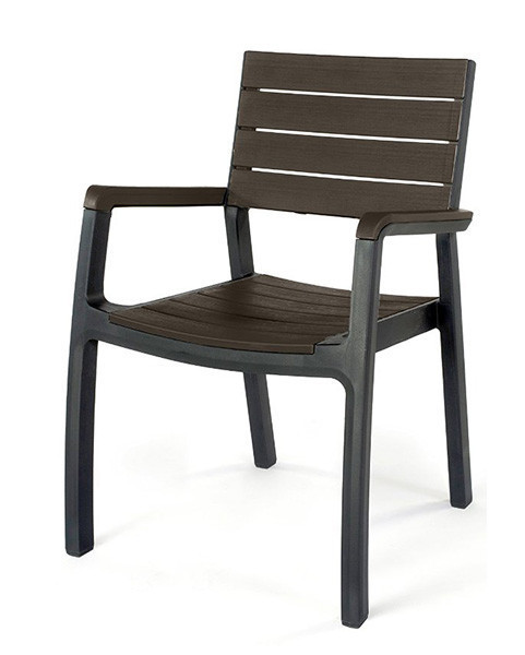 

Стул пластиковый Harmony armchair Keter (7290106925748), серо-коричневый