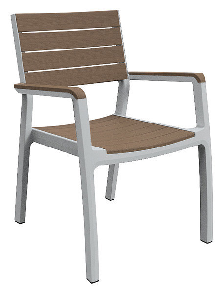 

Стул пластиковый Harmony armchair Keter (7290106926431), бело-бежевый