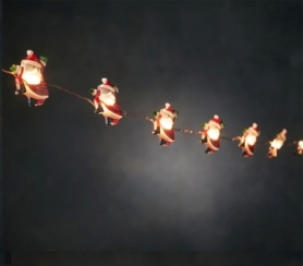 Гирлянда Luca Lighting "Струна с фигурками Санта", 2,3 м