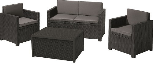 

Комплект садовой мебели Monaco set Allibert (8711245128177), серый