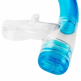 Трубка для плавания, ныряния, дайвинга, снорклинга Spokey Crucian (928085) (original), голубая - Фото №3