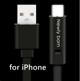 Многоразовый кабель Newly Born Repairable USB - Lightning (для Iphone), черный - Фото №3