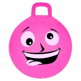 Мяч-прыгун (фитбол) детский с ручкой Spokey Emoti1 (925484) - розовый, 45см