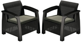 Комплект крісел Bahamas Duo set Keter (3253929000004) - сірий, 2 шт