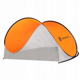 Тент пляжный Springos Pop Up (PT004) - оранжево-белый, 200x120см