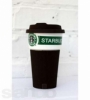Чашка керамічна гуртка Starbucks Brown CDRep (FO-104574) - коричнева, 0,35 л - Фото №2