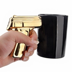 Чашка Пистолет с золотой ручкой CDRep (FO-112867), 0,3 л - Фото №2