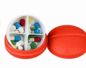 Контейнер для таблеток на 4 отделения CDRep (FO-113159), красный - Фото №3
