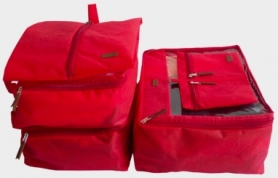 Набір дорожніх сумок CDRep (FO-122105) - червоний, 5шт - Фото №2