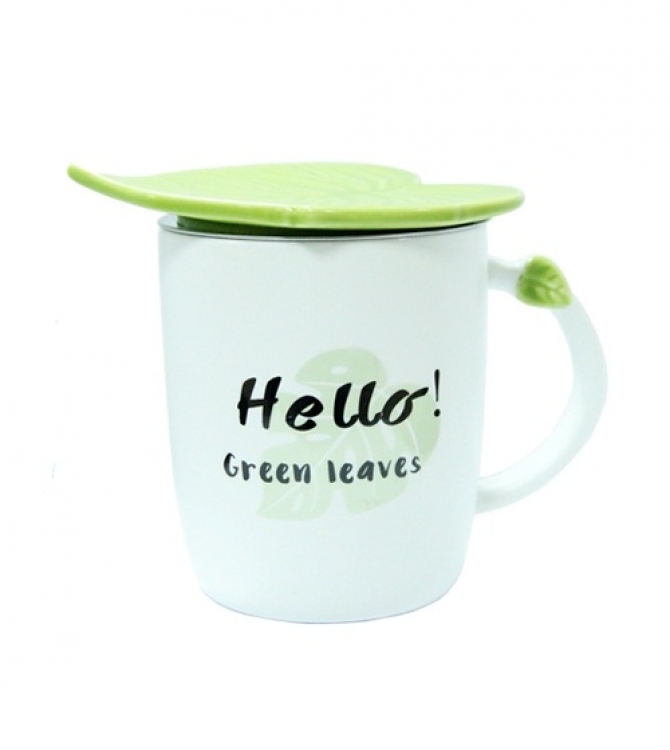 

Чашка керамическая Листик Helo! Green Leaves CDRep (FO-123924), 0,28 л, Белый