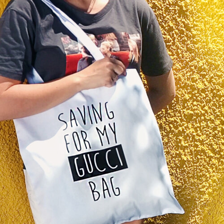 

Эко сумка CDRep Saving for my GUCCI bag (FO-124454), Белый