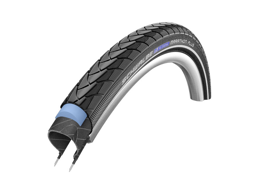 

Покрышка велосипедная 28x1 1/2 (40-635) Schwalbe MARATHON PLUS Perf S-Guard TwinSkin B/B+RT HS440 EC, 67EPI