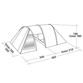 Палатка четырехместная Easy Camp Galaxy 400 Teal Green (928301) - Фото №2