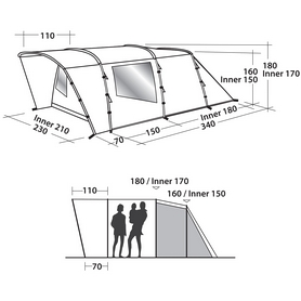 Палатка трехместная Easy Camp Palmdale 300 Forest Green (928309) - Фото №10