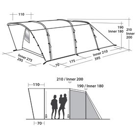 Палатка пятиместная Easy Camp Palmdale 500 Forest Green (928310) - Фото №9