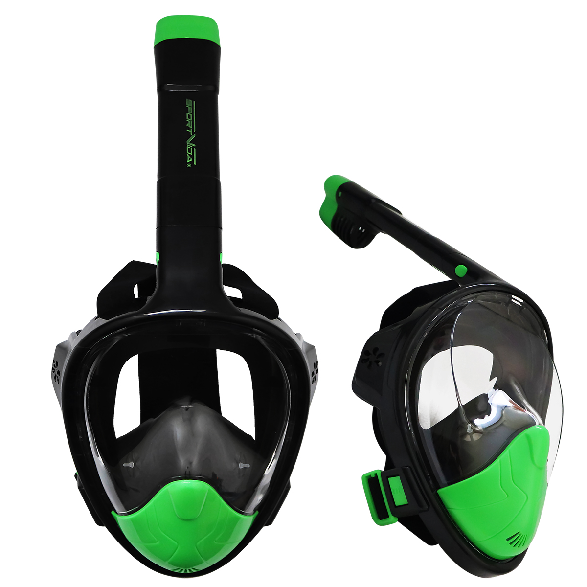 

Маска для снорклинга SportVida SV-DN0023 Black/Green, L/XL, Зеленый