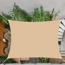 Тент-вітрило тіньової для будинку, саду і туризму Springos SN1038 Beige, 4x2 м - Фото №4