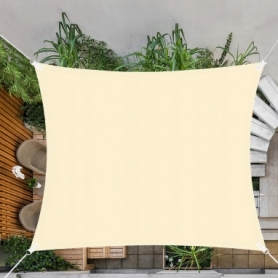 Тент-парус теневой для дома, сада и туризма Springos SN1032 Light Yellow, 4x3 м - Фото №2