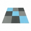 Мат-пазл (ласточкин хвост) 4Fizjo Mat Puzzle EVA 4FJ0156 Black/Grey/Light Blue, 180x180x1 cм
