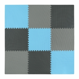 Мат-пазл (ласточкин хвост) 4Fizjo Mat Puzzle EVA 4FJ0156 Black/Grey/Light Blue, 180x180x1 cм - Фото №4