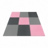 Мат-пазл (ластівчин хвіст) 4Fizjo Mat Puzzle EVA 4FJ0157 Black / Grey / Pink, 180x180x1 cм