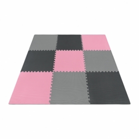 Мат-пазл (ласточкин хвост) 4Fizjo Mat Puzzle EVA 4FJ0157 Black/Grey/Pink, 180x180x1 cм - Фото №2
